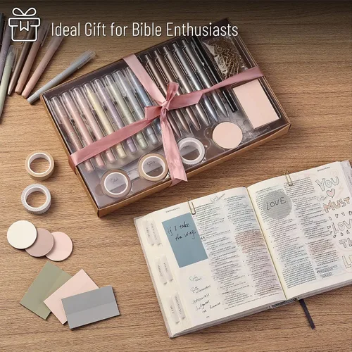 Miniatura 3 de Mr. Pen- Conjunto de diario bíblico (colección Selah) Complete Faith Journaling Kit with Highlighters, Pens, Sticky Notes, Tabs, Washi Tape &
