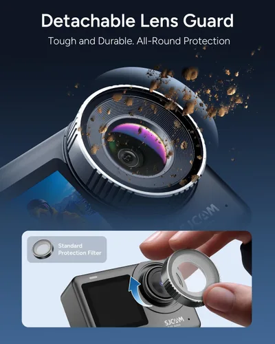 Miniatura 3 de SJCAM SJ11 Cámara de acción subacuática 4K, 5G WiFi, 154 ° FOV con HDR activo, snorkel de 30M, cámara deportiva de estabilización de 6 ejes