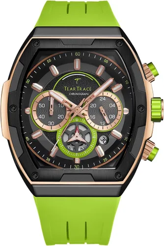 Miniatura 16 de Watches for Men Original Analog Quartz Waterproof Sport Mens Watches Tonneau Chronograph Luminous Fashion Unique Casual Watch with Silicone Strap