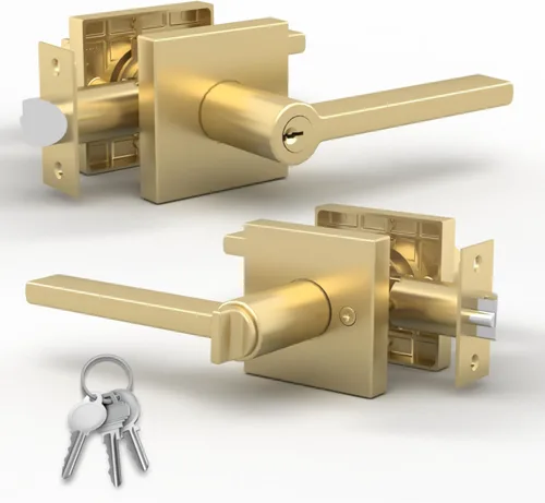 Miniatura 15 de Mega Handles - Cerrajo de entrada Prime I Cerradura de cerrojo de entrada - Cerrajo de bloqueo cuadrado de alta resistencia para puertas zurdas