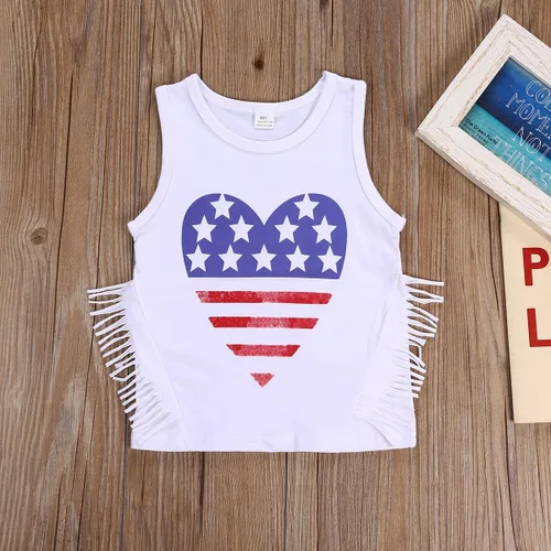 Miniatura 13 de LYSMuch Conjunto de ropa de verano con estampado de béisbol para niñas pequeñas, camiseta y pantalones con borlas