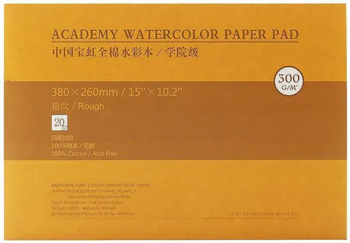 Miniatura 14 de MEEDEN Bloque de papel de acuarela de algodón de 8.3 x 12 pulgadas, papel de acuarela de superficie lisa, prensa caliente, 140 libras/300 gsm, 20