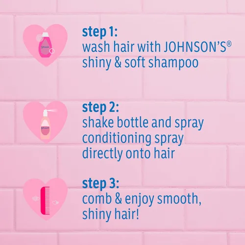 Miniatura 6 de Johnson's Shiny & Soft - Champú para niños con aceite de argán y proteínas de seda, el lavado diario del cabello de los niños limpia suavemente