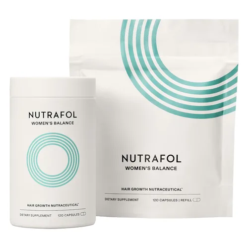 Suplementos Nutrafol Women's Balance para el Crecimiento del Cabello para Mujeres, Recomendados por Dermatólogos, Edades 45 y Más, Clínicamente