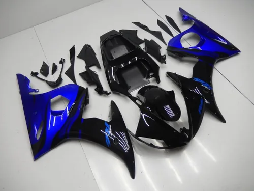 Miniatura 3 de Molde de inyección azul negro brillante para Yamaha YZF 2003-2005 R6 y 2006-2009 R6S nuevo kit pintado ABS plástico motocicleta carrocería mercado