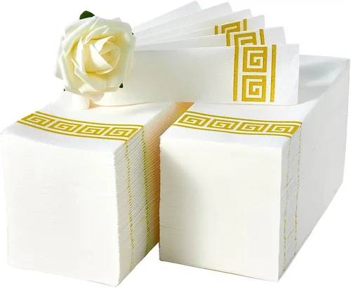 Miniatura 10 de LITOPAK Paquete de 200 toallas de mano de papel para baño, toallas de invitados desechables y servilletas de papel desechables para el baño, cocina