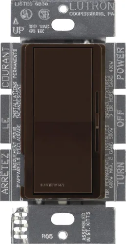 Miniatura 9 de Lutron DVSCELV-300P-BI Diva - Regulador electrónico de bajo voltaje de 300 vatios de un solo polo, galleta