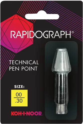 Miniatura 7 de Koh-I-Noor Rapidograph Punta de repuesto de acero inoxidable, 0.047 in, 1 cada uno (72D.4)