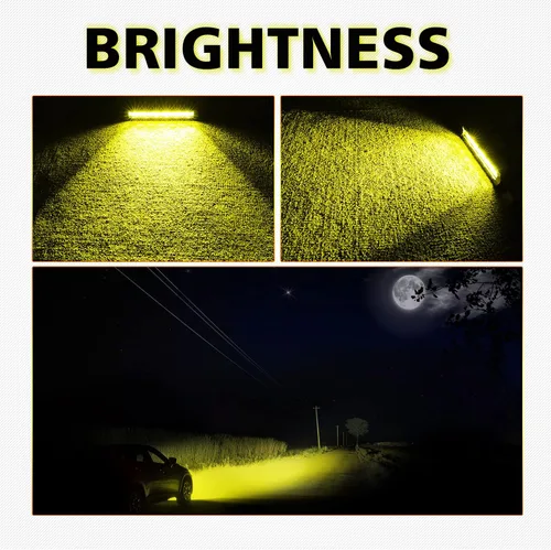 Miniatura 5 de Barra de luz curvada de 30 pulgadas + cápsulas LED ámbar delgadas, 2 unidades de 7 pulgadas