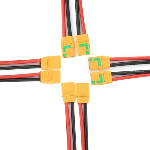 SoloGood Amass - 4 pares de coletas XT90S antiestacionamiento, 5.906 in, 10 AWG, alambre de silicona XT90 XT-90S XT 90 enchufe macho hembra conector