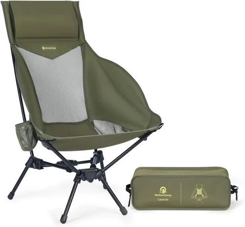 Miniatura 11 de MellowCamp Silla de camping, silla de senderismo plegable ultraligera, compacta y portátil para senderismo, camping, mochileros, playa, viaje