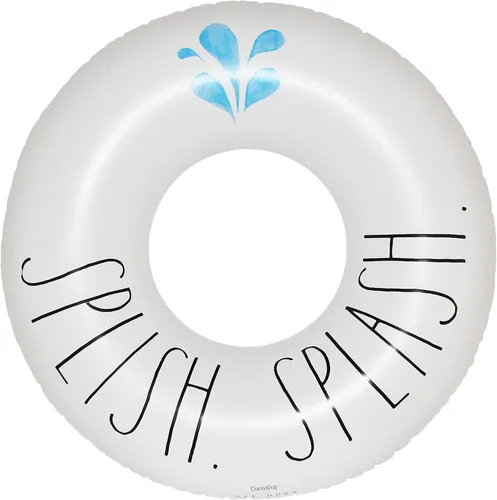 Miniatura 9 de Rae Dunn x CocoNut Flotador de anillo flotante, tamaño adulto, balsa inflable grande de 48 pulgadas y tubo interior de agua duradero, fácil de Happy