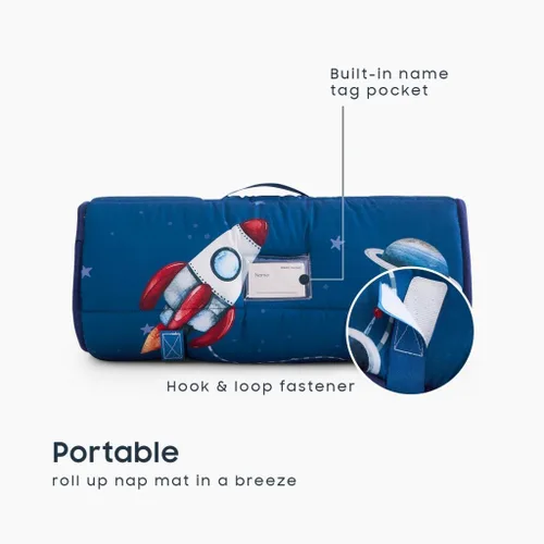 Miniatura 3 de Wake In Cloud - Tapete para siesta para niños pequeños con almohada y manta, para niños en jardín de infantes, guardería, preescolar, preescolar