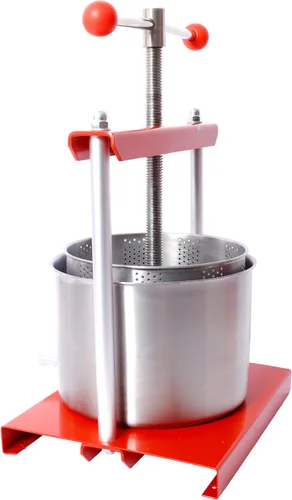 Miniatura 6 de Prensa manual de vino de frutas de 0.53 galones, máquina de prensa de barriles de acero inoxidable para jugo, verduras, vino, aceite de oliva