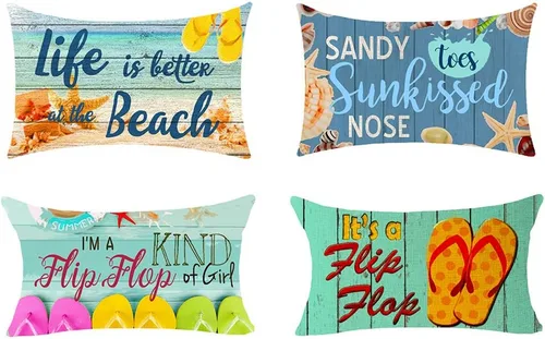 NIDITW Funda de cojín de arpillera beige con plantas tropicales, cactus y suculentas, regalo de verano, funda de almohada para el hogar, silla,