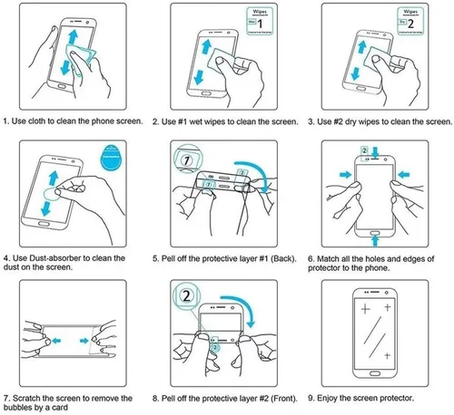 Miniatura 4 de ZXL Paquete de 2 protectores de pantalla compatibles con Huawei Y9 2018, vidrio templado, transparente, resistente a los arañazos, sin burbujas