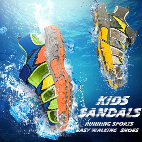 Miniatura 2 de Littleplum Sandalias para niños con puntera cerrada, sandalias deportivas para niños pequeños, zapatos de verano para niños grandes, caminar