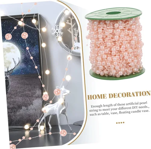 Miniatura 7 de IMIKEYA Cuerdas de perlas artificiales para decoración de jarrón, cuentas de perlas flotantes para manualidades, boda, Navidad, decoración