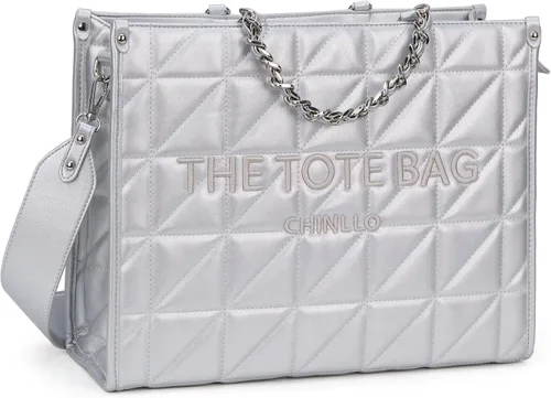 Miniatura 23 de Chinllo - Bolso de mano para mujer, bolsa satchel con asa superior y correa para el hombro