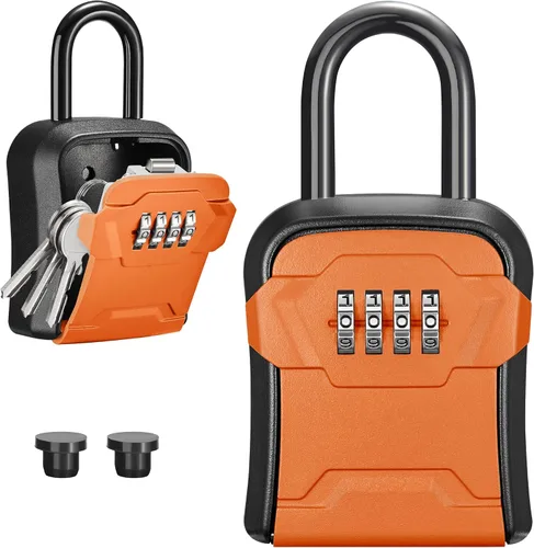 Miniatura 14 de Puroma Caja de Seguridad, Caja de Llaves con Cerradura de Montaje en Pared y Caja de Seguridad Portátil con Código Reiniciable, Caja de Seguridad