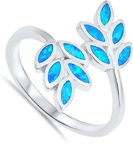 Miniatura 2 de Elige tu color plata de ley anillo de hoja