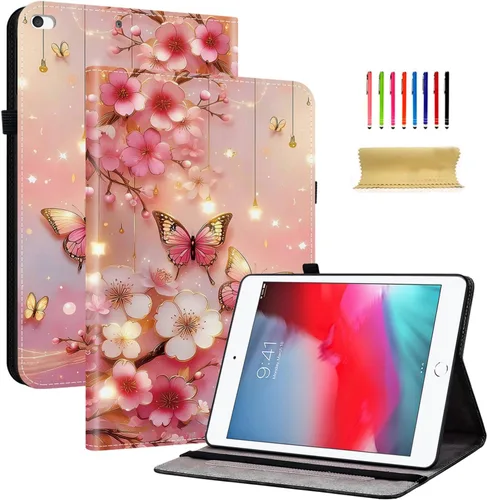 Miniatura 14 de Dteck Funda para iPad mini 5/4/3/2/1, elegante y ligera de cuero sintético tipo folio con cartera, funda inteligente