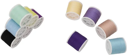 Miniatura 6 de Kit de hilo de coser de 56 carretes para coser a mano y coser a máquina, juego de hilos de poliéster coloridos de 100 yardas por carrete, 5600