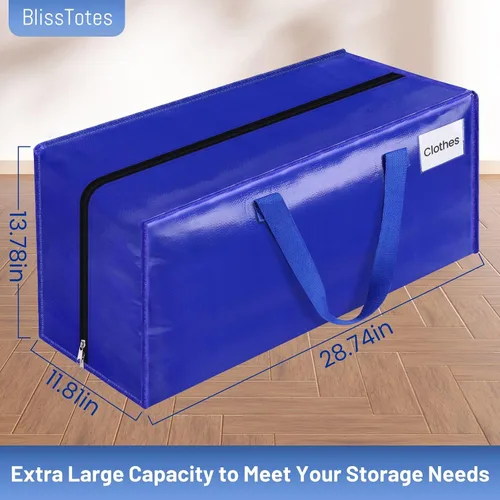 Miniatura 2 de BlissTotes Bolsas de mudanza, suministros de mudanza resistentes y bolsas de almacenamiento, bolsas de embalaje extragrandes, cajas con bolsillos