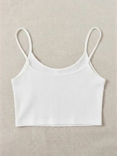 Miniatura 2 de Floerns Top de Camiseta sin Mangas para Mujer, Estilo Casual, con Bordado de Letras, Crop Top