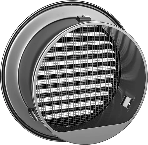 Miniatura 4 de Cubierta de ventilación de aire de acero inoxidable 304 engrosado de servicio pesado de 4", cubierta de rejilla con persianas, capucha