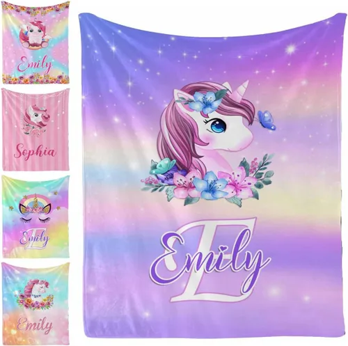 Miniatura 8 de Manta personalizada, 20 colores para niño y niña, manta con nombre personalizado para niños y adultos, manta de Navidad para niños y niñas