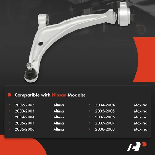 Miniatura 2 de A-Premium Brazo de control inferior delantero izquierdo, con rótula y buje, compatible con Nissan Altima 2002-2006, Maxima 2004-2008