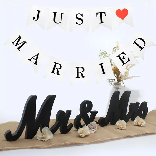 Miniatura 21 de Letrero de Mr y Mrs para mesa de boda, letras grandes de madera de Mr y Miss, letra de madera para decoración de fiesta, mesa principal de boda
