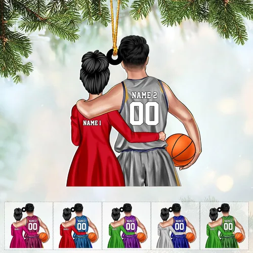 Miniatura 31 de Adorno Personalizado de Baloncesto 2025 - Adorno de Jugador de Baloncesto - Adornos de Árbol de Navidad de Baloncesto - Regalos de Jugador de Bkb 5