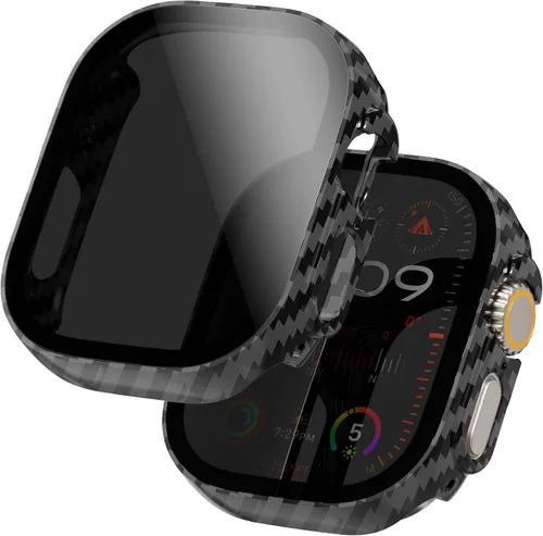 Miniatura 10 de Paquete de 2 fundas con protector de pantalla de privacidad para Apple Watch SE 3 (2025) / SE2 / SE/Series 6/5/4 de 1.575 pulgadas, funda protectora