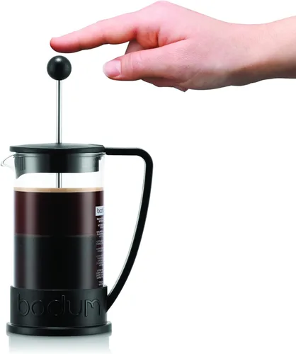 Miniatura 5 de Bodum Cafetera de prensa francesa Brazil de 12 onzas, vidrio de borosilicato resistente a altas temperaturas, negro - Hecho en Portugal