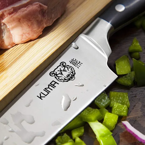 Miniatura 6 de KUMA Chef Knife Pro Bolster Edition y juego de afiladores de cuchillos de cocina, cuchillo de chef de 8 pulgadas para tallar, rebanar y afilar