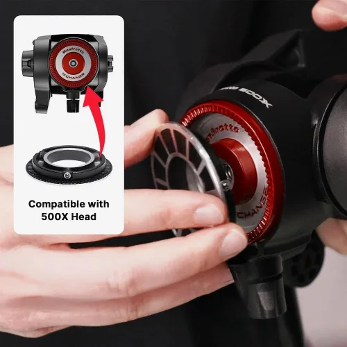 Miniatura 3 de Manfrotto Kit de vídeo, Cabeza Serie 500 (Adaptador-Fluid Head 500X)