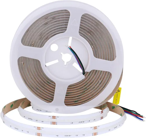 Miniatura 15 de JOYLIT Tira de luces LED COB RGBW de 32.8 pies, 24 V para interiores, RGB 3000 K, blanco cálido, 4 en 1, cinta LED sin puntos que cambia