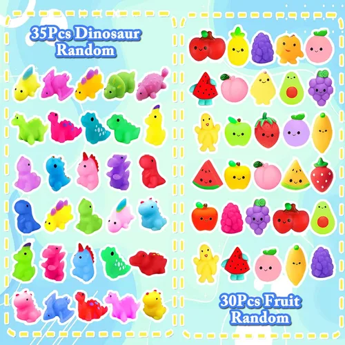 Miniatura 2 de 130 piezas de juguetes blandos Mochi Squishy, juguetes Kawaii Squishies para aliviar el estrés para niños, recuerdos de fiesta, premios
