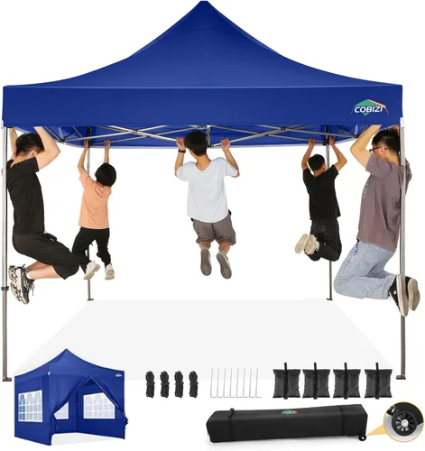 Miniatura 14 de COBIZI Toldo de 10 x 20 pies con paredes laterales, carpa de fiesta resistente para fiestas, bodas, tienda de campaña portátil plegable fácil