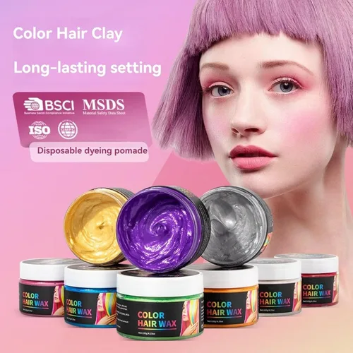 Miniatura 2 de USLZ03 - Cera temporal de color para el cabello, 4.23 onzas, tinte temporal para el cabello, crema de barro para hombres y mujeres, elegante cera