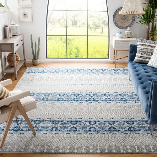 Miniatura 10 de SAFAVIEH Madison Collection - Alfombra decorativa de 2 pies 3 pulgadas x 4 pies, color carbón y gris, diseño bohemio chic, no desprende pelusa