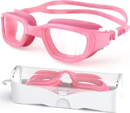 Miniatura 19 de Gafas de natación para niños, gafas de natación para niños de 6 a 14 años, gafas de piscina con protección UV antivaho para niños y niñas Azul
