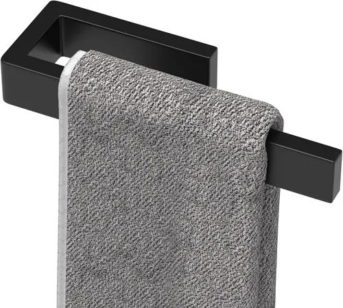 Miniatura 18 de HUFEEOH Paquete de 2 soportes adhesivos para toallas de mano, soporte adhesivo para toallas montado en la pared, soporte de toalla de cocina