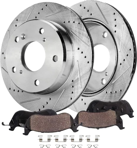 Miniatura 20 de Detroit Axle - Pinza de freno de disco delantera del lado del conductor + pastillas de freno de cerámica con repuesto de hardware para Ford F-150