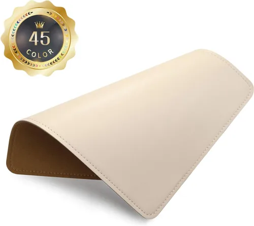 Miniatura 41 de Alfombrilla de mouse de cuero con borde cosido, base de microfibra con antideslizante impermeable, alfombrilla de mouse para computadoras, laptop, 8
