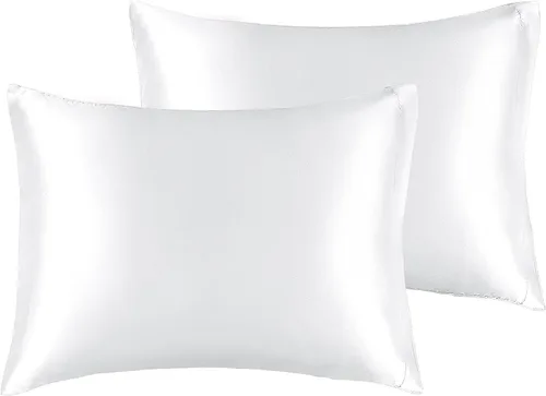 Miniatura 121 de Bedelite Funda de almohada de satén para el cuerpo, súper suave y refrescante, para el cabello y la piel, transpirable, sedosa y larga, 20 x 54 Rosa