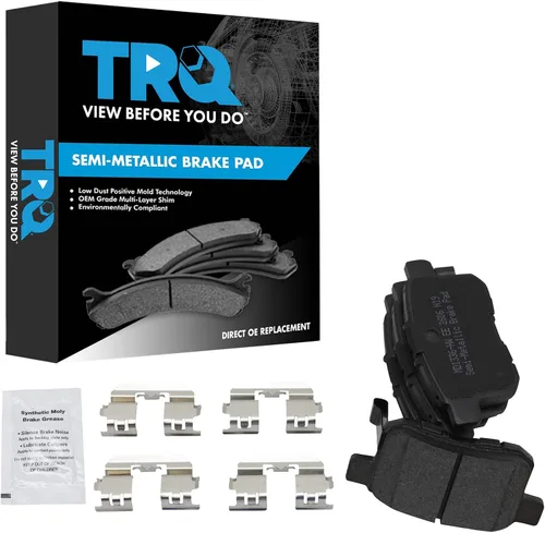 Miniatura 128 de TRQ Pastillas de freno delanteras semi metálicas compatibles con Ford Expedition 2018-2021 F-150 2018-2020 Lincoln Navigator 2018-2022