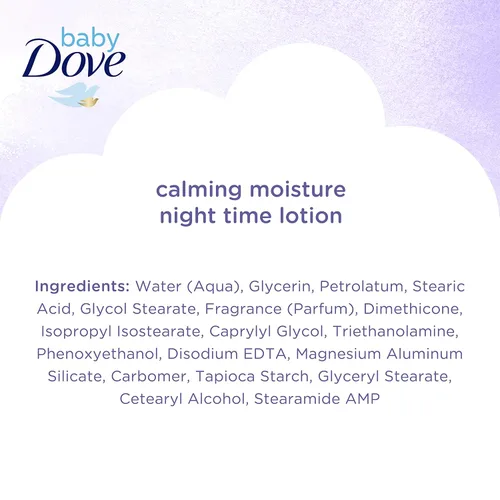 Miniatura 7 de Baby Dove - Loción para bebé para piel sensible de cuidado calmante con fragancia, hidratación hipoalergénica y probada por dermatólogos, 13 onzas